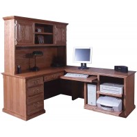 Forest Designs Traditional Hutch for 1050 Desk Portion: 66w x 42H x 13D No Desk 66w Hutch Antique Alder