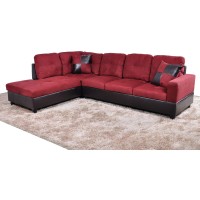 Ainehome Sectional Sofa Couch Set L Shape Sectional 103.5" W for Living Room with Left Hand Chaise & Toss Pillows Red