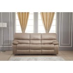 Betsy Furniture Microfiber Reclining Sofa Couch Set Living Room Set 8007 Taupe Sofa+Recliner