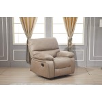 Betsy Furniture Microfiber Reclining Sofa Couch Set Living Room Set 8007 Taupe Sofa+Recliner