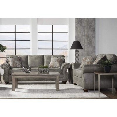 Roundhill Furniture Leinster Sofas Gray