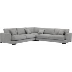 UNIROI Modern Living Room Furniture Set L-Shaped Down Feather Filled Upholstered Modular Large Sectional Sofa with 4 Toss Pillows 5-Seat Deep Symmetrical Corner Couch Gray 126 x 35 x 126 inches