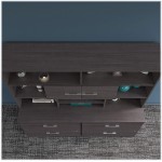 Office 500 72W Desk Hutch in Storm Gray Engineered Wood