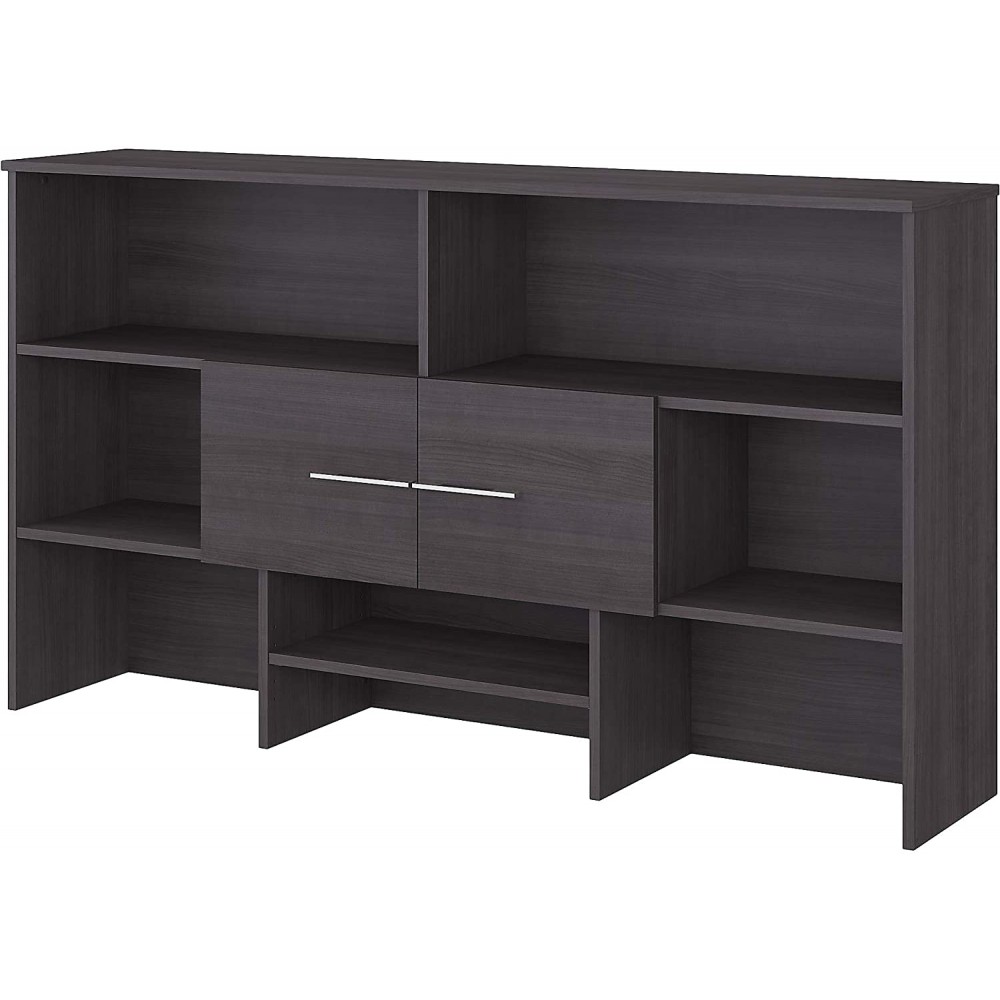 Office 500 72W Desk Hutch in Storm Gray Engineered Wood