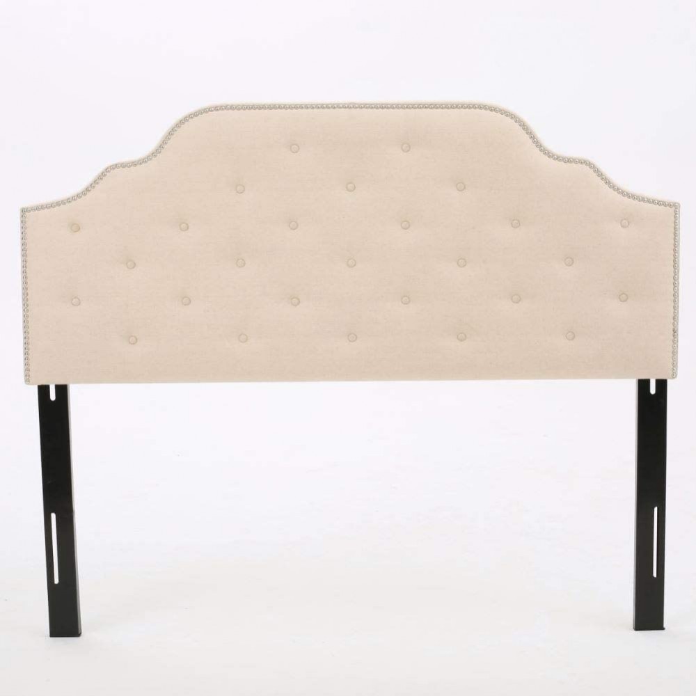 Christopher Knight Home Silas Headboard Fully Upholstered Queen Full Beige