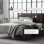 Edenbrook Hawthorne Faux Leather Headboard Modern -Adjustable Height Buttonless Tufting King Cal King Grey