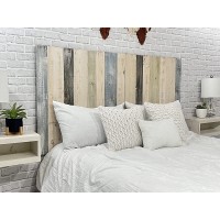 Farmhouse Mix Headboard King Size Hanger Style Handcrafted. Mounts on Wall. Easy Installation