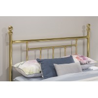 Hillsdale Furniture Chelsea Headboard with Frame Queen Classic Brass