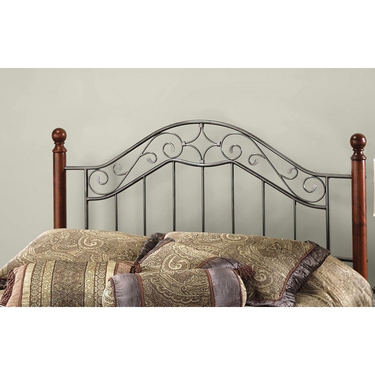 Hillsdale Furniture Hillsdale Martino Without Bed Frame King Headboard Smoke Silver