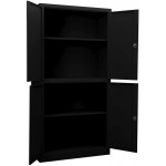 FAMIROSA Office Cabinet Black 35.4"x15.7"x70.9" Home Furniture