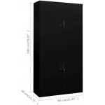 FAMIROSA Office Cabinet Black 35.4"x15.7"x70.9" Home Furniture