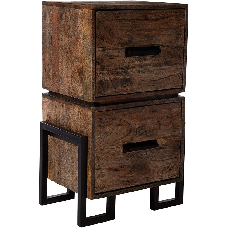 Hekman Furniture Office Home File Cabinet – Santa Cruz Finish 2 Storage Drawers for Filing Select Solids & Veneers Iron Base Modern Home Office Furniture