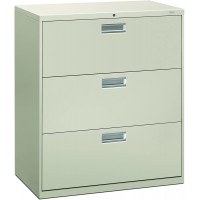 HON 683LQ 600 Series 36-Inch by 19-1 4-Inch 3-Drawer Lateral File Light Gray
