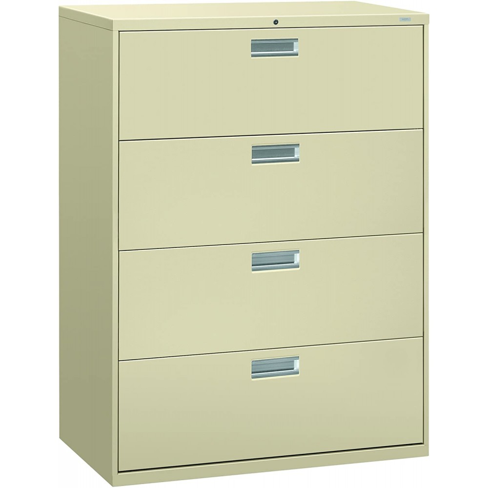 HON 694LL 600 Series 42-Inch by 19-1 4-Inch 4-Drawer Lateral File Putty