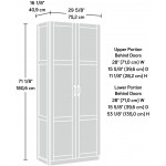 HUIJK Office Locker Modern 2-Door Storage Cabinet Adjustable Shelves Home Office Bedroom Organizer