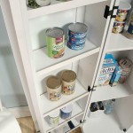 HUIJK Office Locker White Finish Wooden Storage Cabinet Pantry Organizer Cupboard Laundry Office
