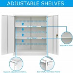 Lockable File Cabinet Metal Steel Storage Cabinet w  2 Shelves Home Office