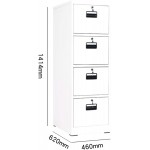 Metal Vertical Drawer File Cabinet，Steel Office Cabinet with Lock for Home Office Hanging File Rack Data File Cabinet,for Letters Laws A4 Documents
