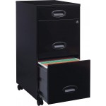 Mobile Cabinet Portable File Cabinet 3 Drawers Metal Vertical Lockable Filing Cabinet Made of Durable Steel Construction Perfect for Your Home Office and Work Place-Black