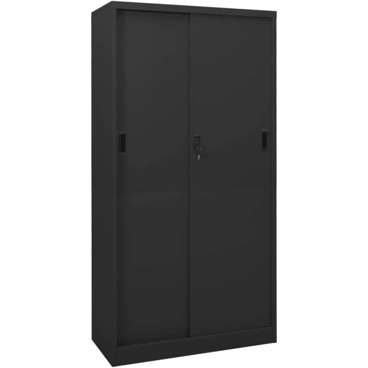 Office Cabinet with Sliding Door，Storage Cabine，Kitchen Pantry Cupboard Cabinet，for Storage，Home Office，Living Room Bedroom，35.4"x15.7"x70.9" Steel