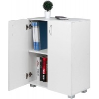 Omabeta 60x31.5x71cm Filing Cabinet Double Layer White Office Cabinet Cabinet for Home Office