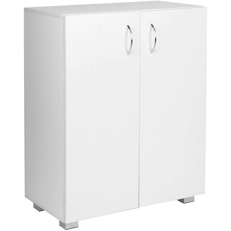 Omabeta 60x31.5x71cm Filing Cabinet White Cabinet Office Cabinet for Home Office with Double Doors