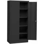 Sandusky Lee Black Steel SnapIt Storage Cabinet | 4 Adjustable Shelves | 72" H x 36" W x 18" D | RTA7000-09 Model