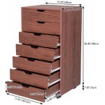 Seven Drawers MDF With PVC Wooden Filing Cabinet This 7-Drawer Cart feature sliding drawers for easily accessible storage in your home office kitchen or craft room Dark Walnut Color
