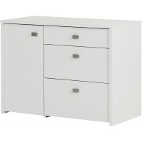 South Shore 1-Door Office Storage Unit with File Drawer Pure White