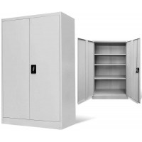 Unfade Memory Steel Storage Cabinet Office Filing Cabinets with 3 Adjustable Shelves 35.4"x15.7"x 55.1"