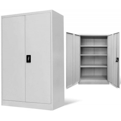 Unfade Memory Steel Storage Cabinet Office Filing Cabinets with 3 Adjustable Shelves 35.4"x15.7"x 55.1"