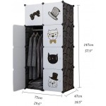 Combination Armoire Wardrobe Moving Wardrobes Storing Clothes for Bedroom Boxes Combination Wardrobe White Brown With Shoe Rack No Shoe Rack Portable Wardrobe