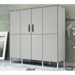 kaijunshop Portable Wardrobe Portable Wardrobe for Hanging Clothes Wardrobe Storage Closet​ Bedroom Armoire with Doors Easy to Assemble 66" L X 17.7" D X 69" H Portable Closet Wardrobe Color : A