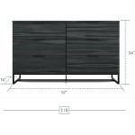 Edenbrook Preston 6 Drawer Dresser - Storage Chest Modern Design Easy Assembly Multiple Colors Burnt Driftwood