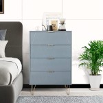 New 4 Drawer Chest,Craft Storage Organization for Home & Office,Storage Dresser Cabinet,Office Storage File Cabinet with 4 Metal Legs Grey