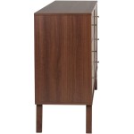 Prepac Milo Mid Century Modern Dresser 6-Drawer Cherry
