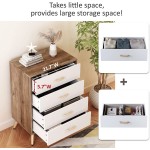 XRESLUCO 4 Drawer Chest Tall Dresser Wood Storage Cabinet Clothes Organizer Chest of Drawers Storage Dresser for Bedroom Living Room Home Office Hallway