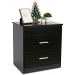 2 in 1 Upgrade Nightstand with Lift Top and End Table Height Adjustable Bedside Table Computer Table Laptop Desk with Hidden Storage Compartment and 2 Drawers Black