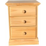 3 Drawer Nightstand Arizona Solid Pine Unfinished Bedside Table Fully Assembled No Assembly Required 24.80 h Night Table Chest of Drawers Dresser Unfinished Furniture