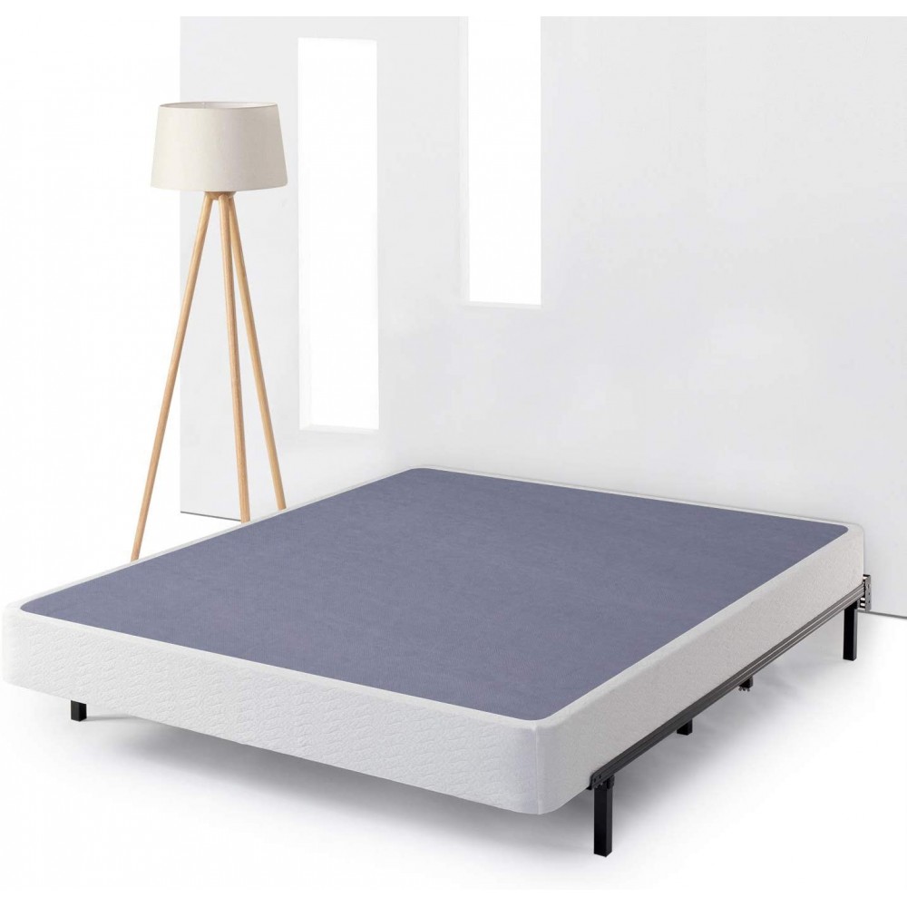 Best Price Mattress Box Spring Mattress Foundation Easy Assembly 7 Inch Twin Navy White