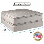 Comfort Princess Plush Pillow Top Queen Mattress and Box Spring Set 60"x80"x12" Fully Assembled Orthopedic Good for Your Back Longlasting by Dream Solutions USA