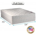 Dream Solutions USA American Gentle Firm Legacy Innerspring Inner Spring Full Size 54"x75"x7" Mattress and Box Spring Set Fully Assembled Orthopedic Back Support System Longlasting Comfort