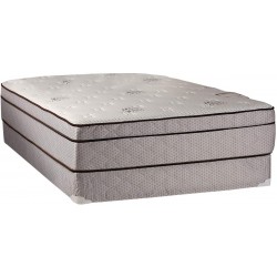 Dream Solutions USA Fifth Ave Extra Soft Foam Eurotop PillowTop Mattress & Box Spring Set King 76"x80"x13" Therapeutic Technology Sleep System Longlasting Comfort