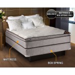 Dream Solutions USA Spinal Dream Soft Plush Pillow Top Eurotop Full Size 54x75x12 Mattress and Box Spring Set Sleep System with Enhanced Cushion Support- Fully Assembled Great for Your Back