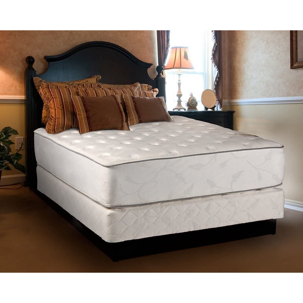 DS Solutions USA Exceptional Queen Plush 2-Sided Mattress and Box Spring Set with Metal Bed Frame Spine Support Premium Edge Guards Foam Orthopedic Longlasting Comfort by Dream Solutions USA