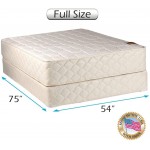 DS Solutions USA Grandeur Deluxe Gentle Firm 2-Sided Full Mattress and Box Spring Set with Mattress Cover Protector Included Fully Assembled Orthopedic Luxury Height Longlasting