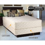 DS USA Grandeur Deluxe Gentle Firm 2-Sided Queen Size Mattress and Box Spring Set with Mattress Cover Protector Spine Support Fully Assembled Orthopedic Longlasting Comfort