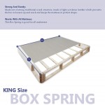 Greaton For Mattress Low Profile Wood Traditional Boxspring Foundation King Beige