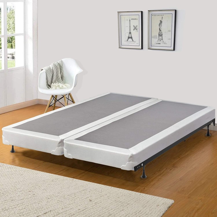 Greaton For Mattress Low Profile Wood Traditional Boxspring Foundation King Beige