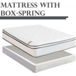Greton 10-Inch Medium Plush Eurotop Pillowtop Innerspring Mattress And 8" Wood Box Spring Foundation Set Queen